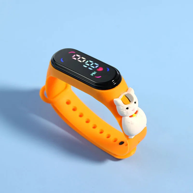Disney Fashion Mickey Children Watches For Girls Electronic Bracelet Sports Touch LED  Doll Kids Watch Women Waterproof Clock
