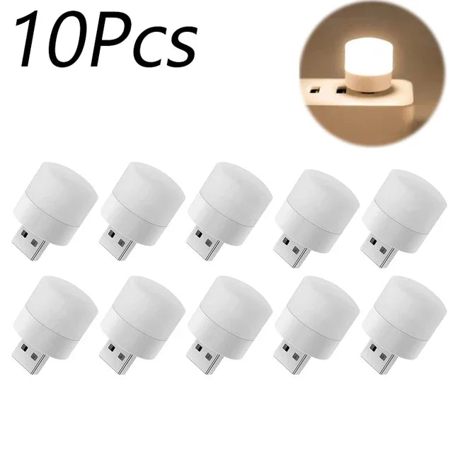 1/10Pcs Mini USB Veilleuse Blanc Chaud Protection Des Yeux Livre Lampe de Lecture Prise USB Ordinateur Mobile Alimentation LED Lampe De Nuit