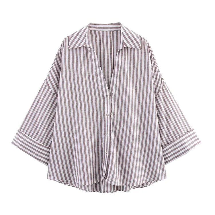 HipSeam chemise à manches larges femmes printemps ourlet asymétrique bouton chemises pour femmes Simple dame Johnny col chemises et chemisiers en lin