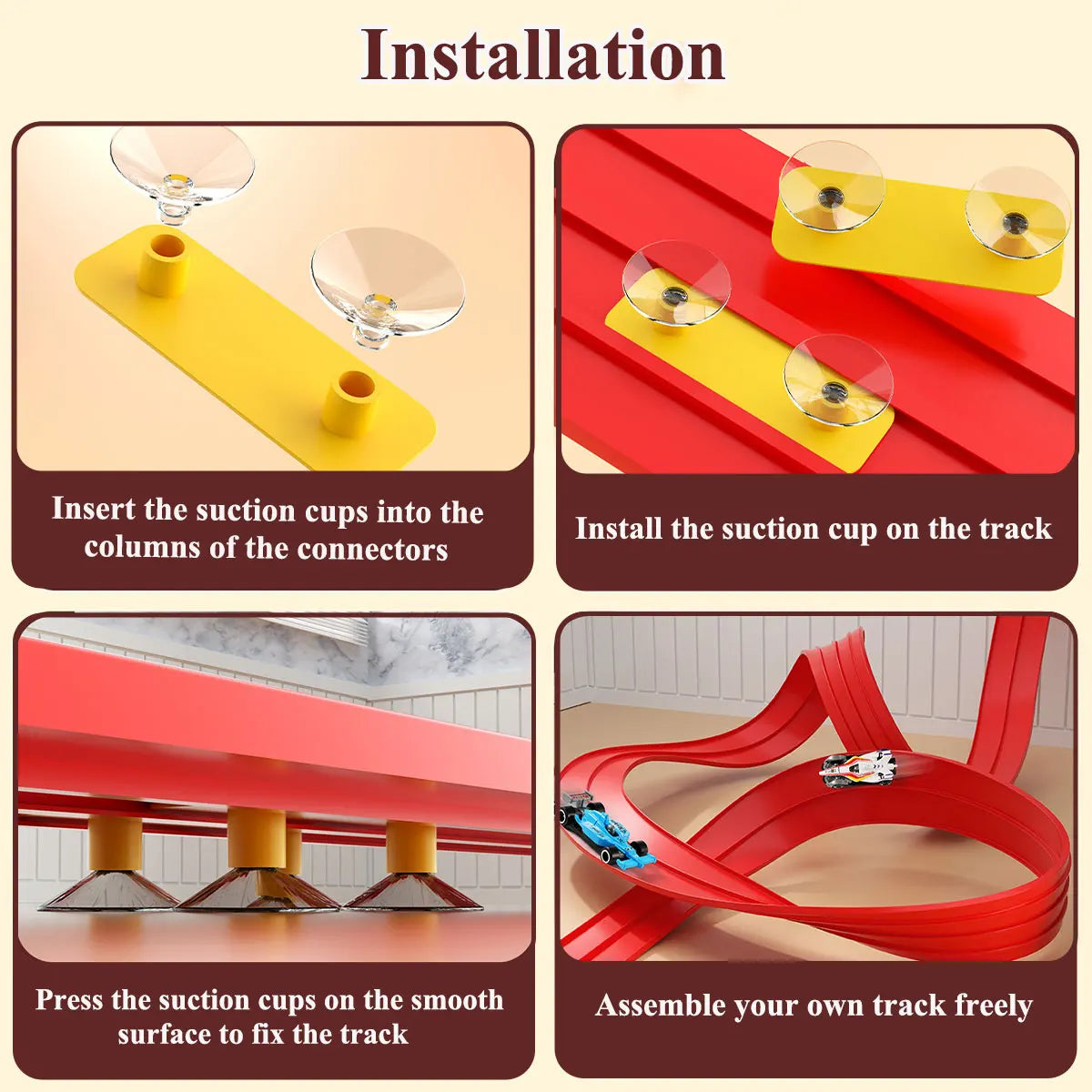 Net Bag 13Ft/16.3Ft Flexible Track Toy & Miniature Car DIY Competitive Rail Vehicle Game Educational Gift for Children Christmas