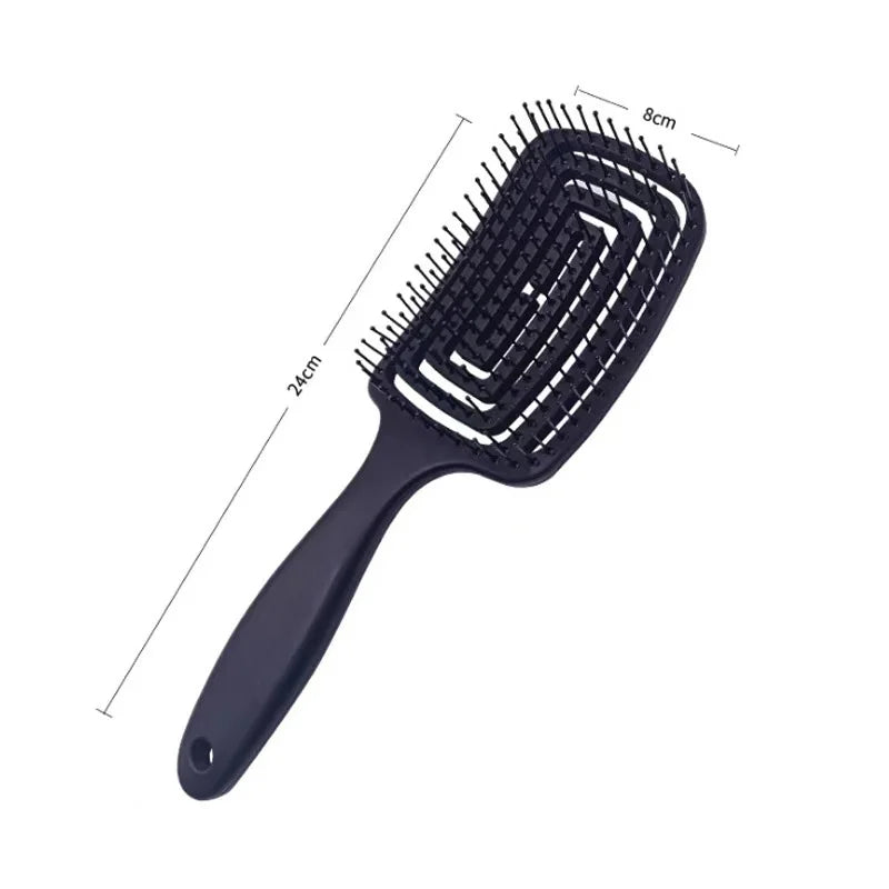 Peigne de Massage élastique ajouré, brosse à cheveux, peigne de Massage du cuir chevelu, démêlant, séchage rapide, outil démêlant, 1 pièce