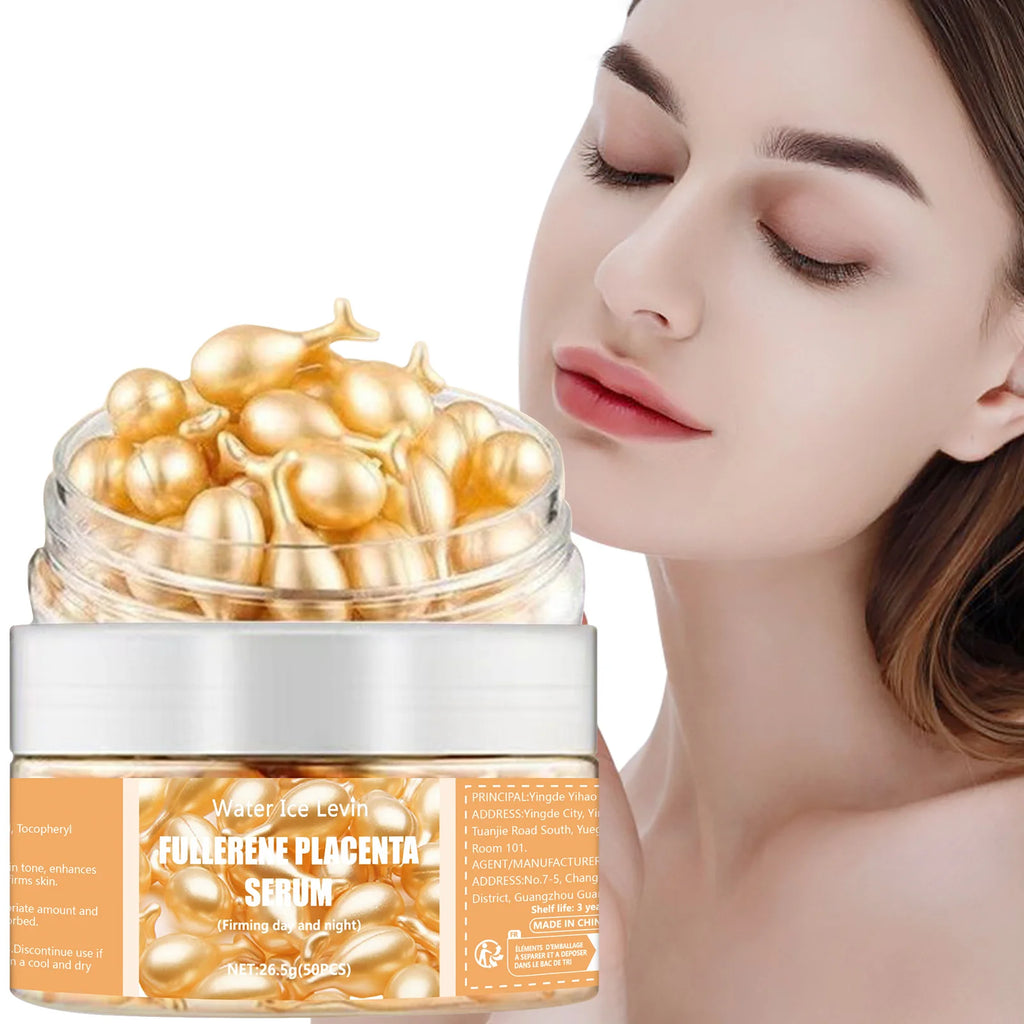 50 capsules de sérum au collagène pour le visage, anti-imperfections, anti-acné et anti-rides, raffermissantes et éclaircissantes, à base d'acide hyaluronique. Nouveau soin de la peau