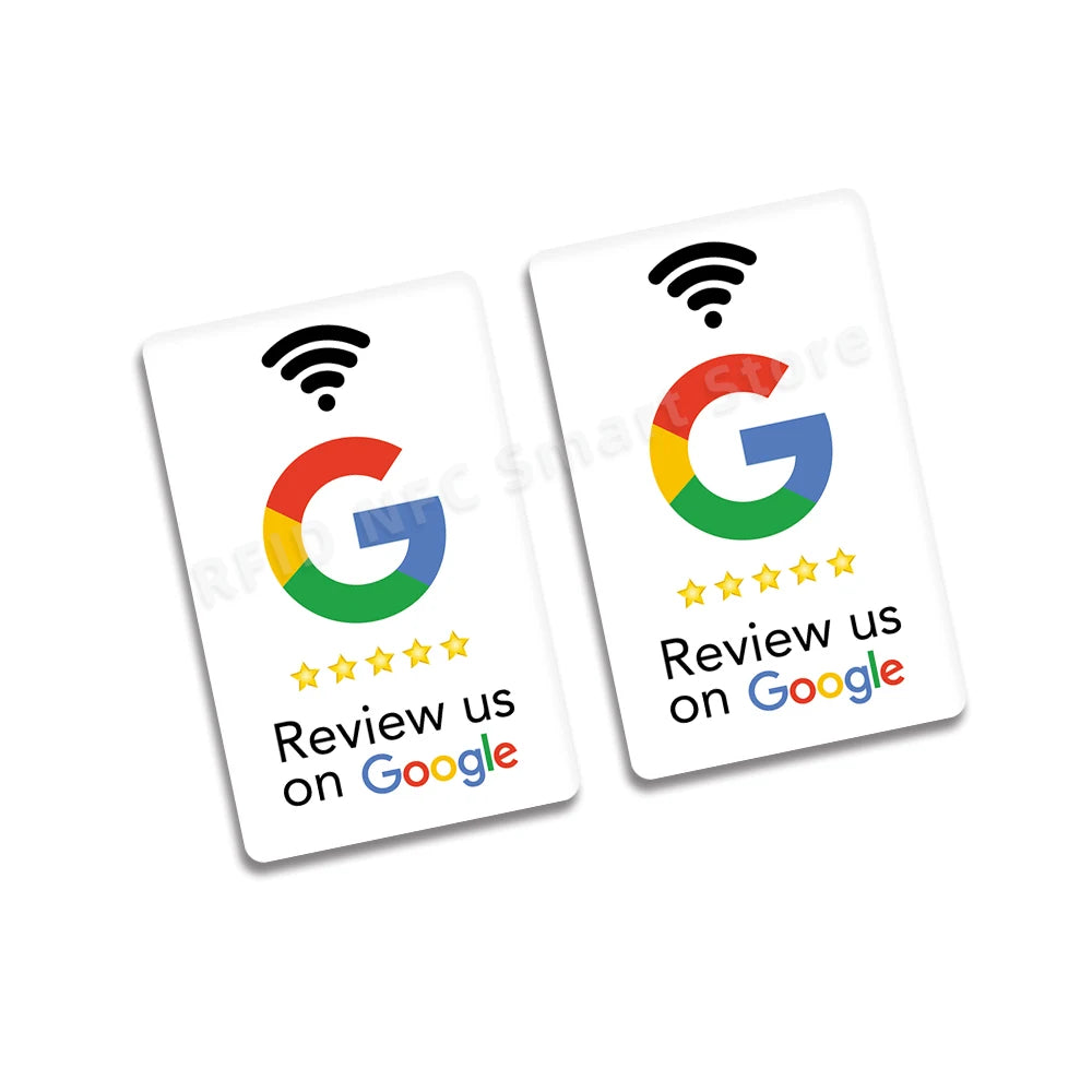 Cartes de critique Google NFC Android/iPhone Tap URL Écriture Cartes de critique sociale professionnelle Sticker arrière Carte NFC personnalisée