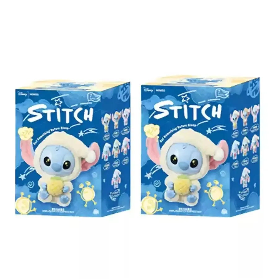 Boîte aveugle série Stitch Eat Something Before Sleep, boîte mystère, jouet, figurine de dessin animé, poupée pendentif, ornements, cadeau de noël pour enfant