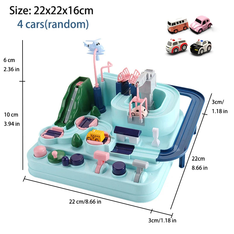 Hot Racing Rail Car Model Train Track Adventure Game Animals Space Rocket Toys Children Educational Brain Mechanical Interactive