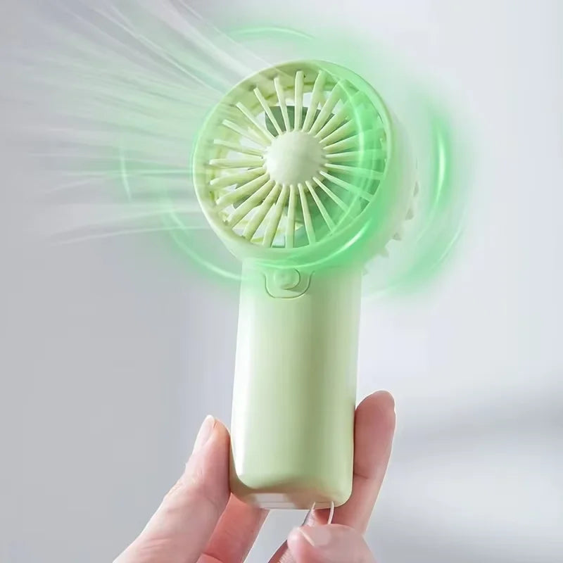 2026 New Model Noise Free Rechargeable Mini Fan for Silent Cooling Experience Lightweight Portable Mini Pocket Fan White Fan
