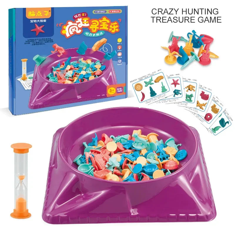 Jeu de société de cartes « Chasse au trésor folle » pour enfants, jeu d'échecs interactif et éducatif pour développer la concentration, idéal pour les fêtes de famille et les jeux de bureau