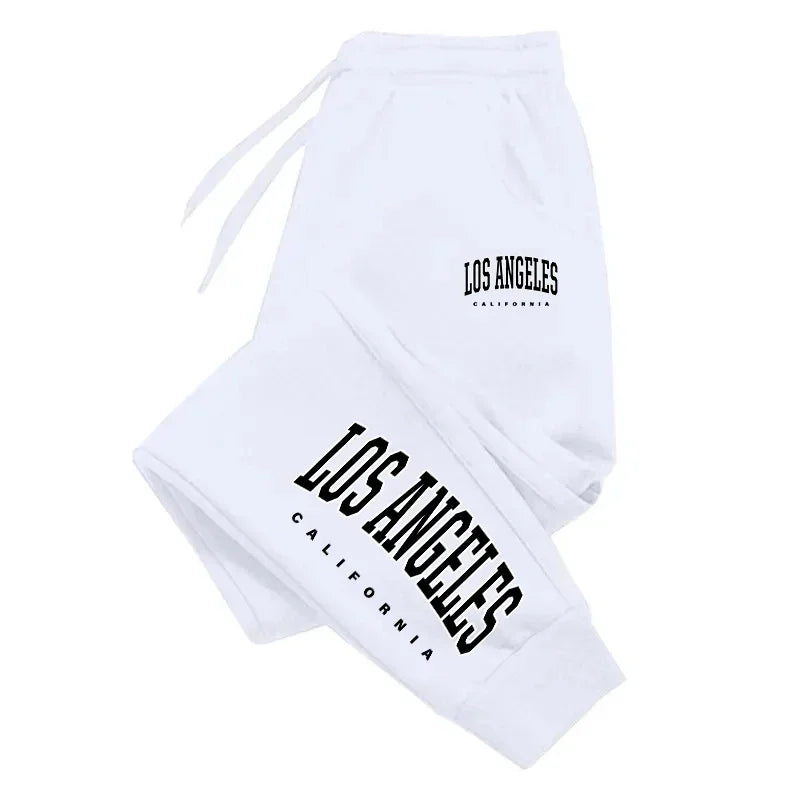 Los Angeles femmes hommes pantalons de survêtement taille élastique décontracté extérieur pantalons de Jogging de haute qualité mode polyvalent pantalon de Sport