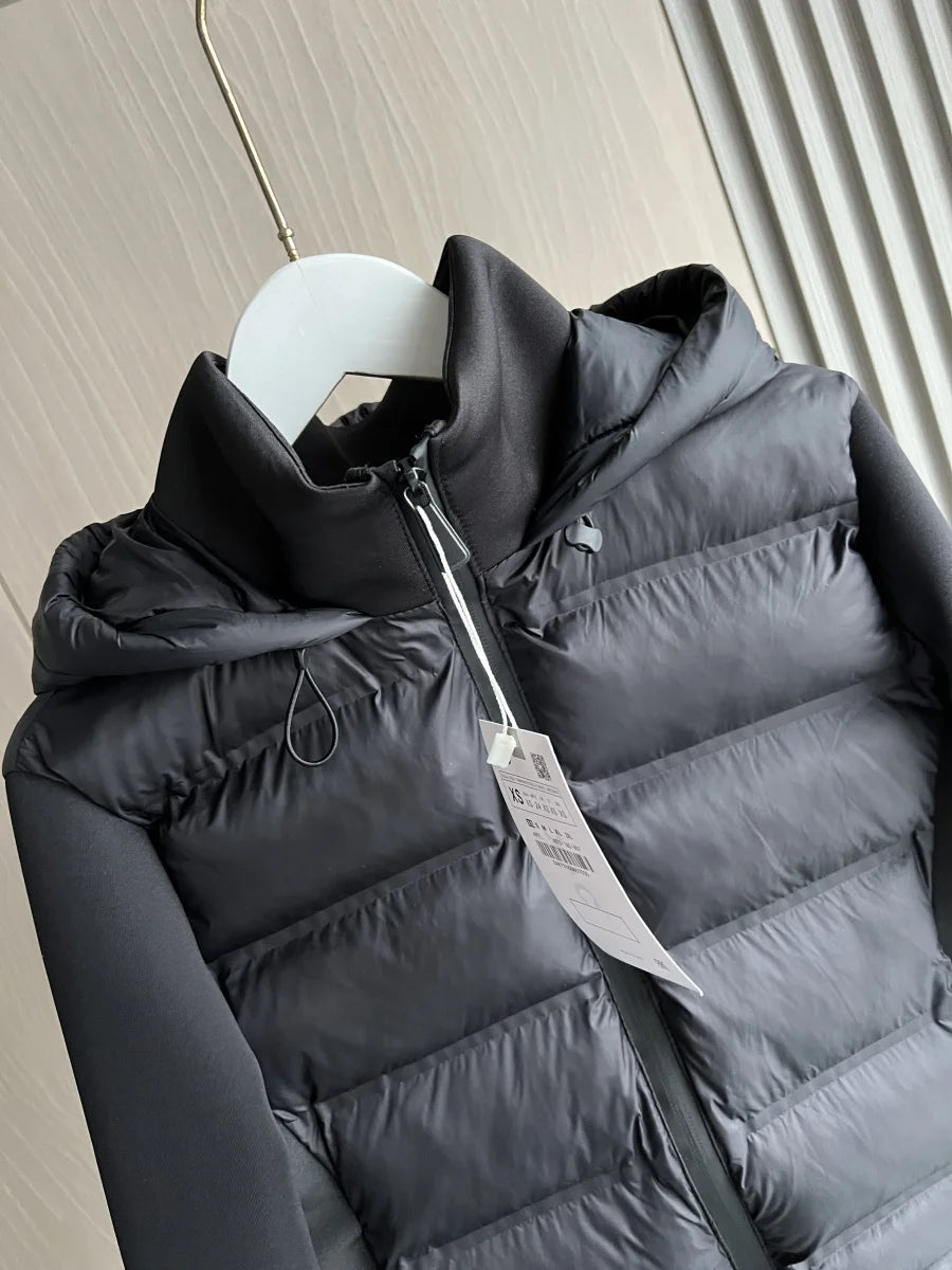 Nouveauté hiver 2025 : Doudoune légère et chaude pour femme, manches longues et capuche zippée, style sportswear 4391742