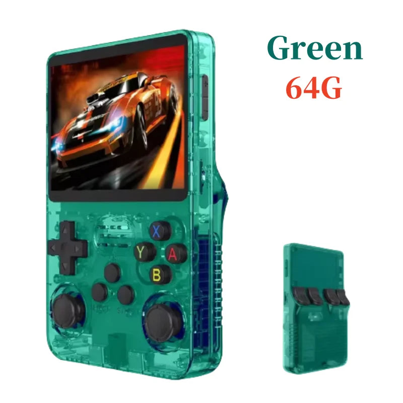 Console de jeu vidéo portable rétro R36S, système Linux, écran IPS de 3,5 pouces, lecteur portable, jeux de 64 Go, plusieurs couleurs sont disponibles