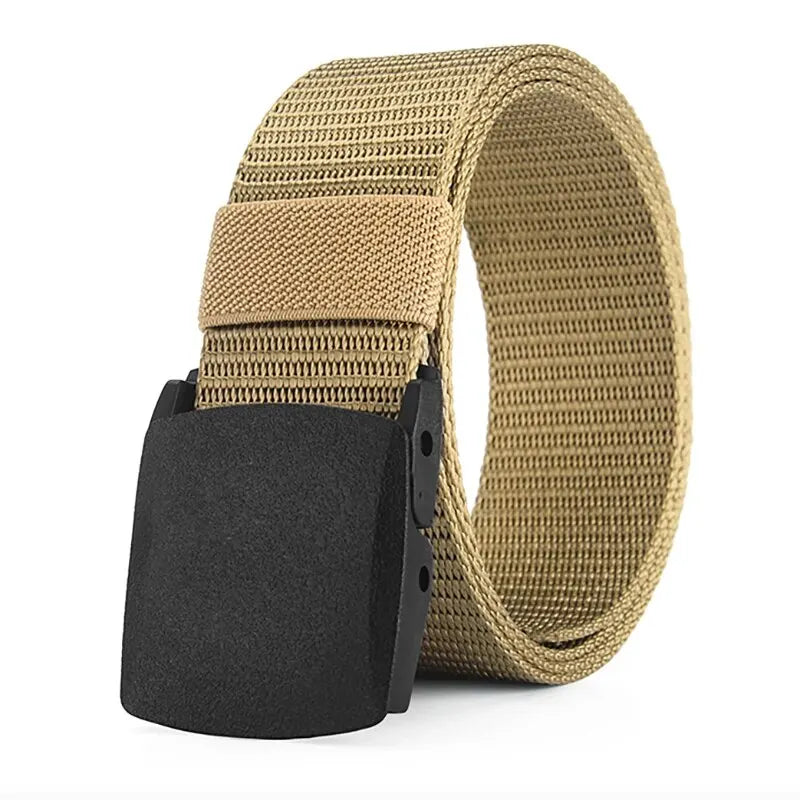 Ceinture pour hommes en plein air décontracté toile ceinture métal gratuit formation Nylon ceinture tactique avec pantalon jean ceinture sport ceintures pour hommes femmes