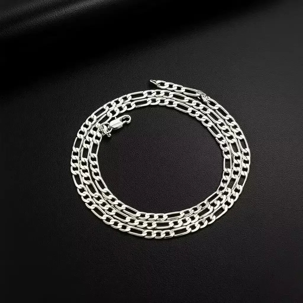 Fine Noble – ensemble de bijoux en argent 925 pour hommes et femmes, chaîne de 4MM, Bracelet et collier, cadeaux de noël, breloques de mariage, nouvel arrivage