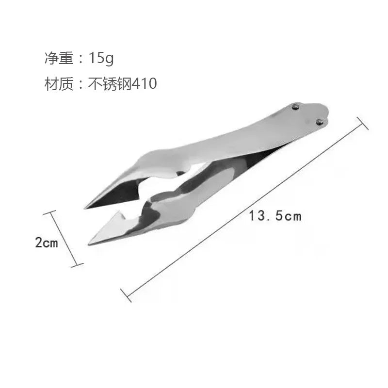 Nouvel outil de cuisine pratique et créatif en acier inoxydable pour peler les yeux et les graines d'ananas, avec pince intégrée