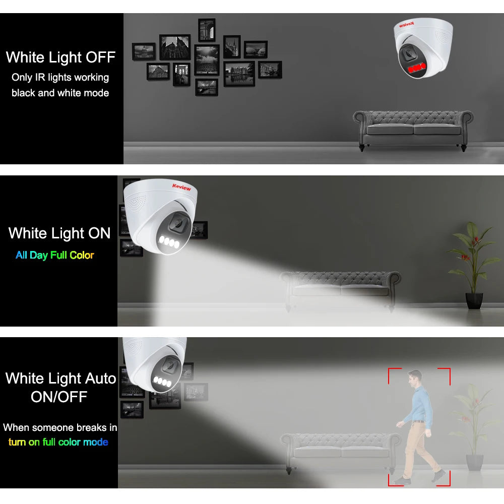 Caméra IP POE 4K 8MP, Audio H.265 Onvif, grand Angle 2.8mm, Vision nocturne couleur AI, vidéosurveillance à domicile, sécurité