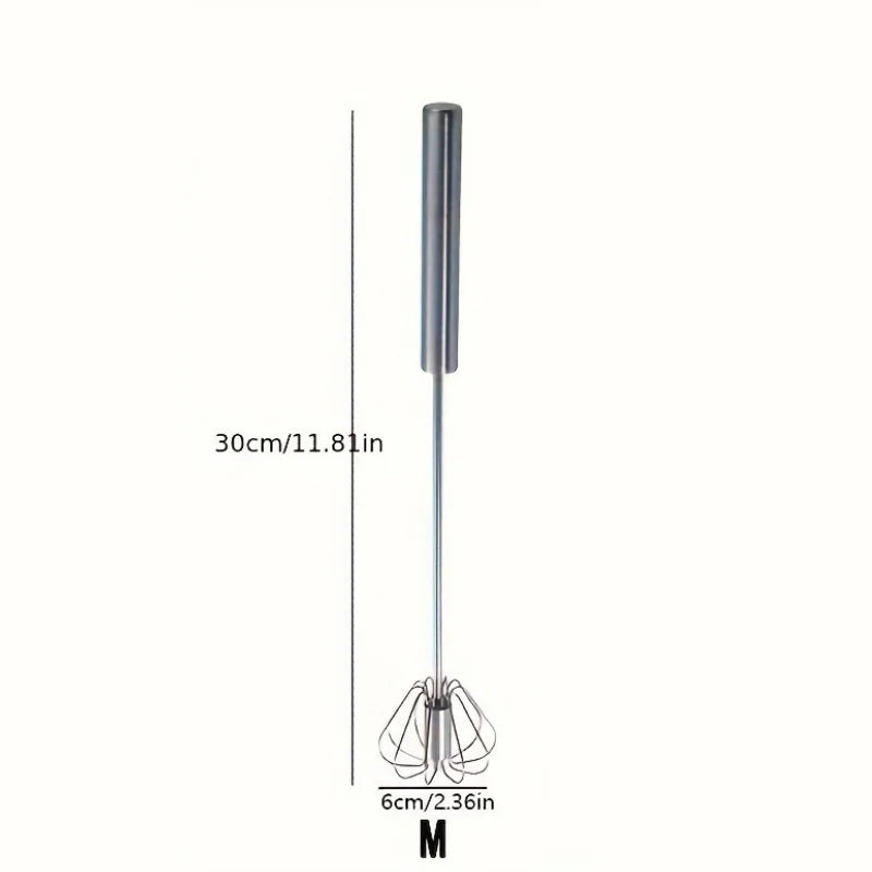 Batteur à œufs en acier inoxydable, mélangeur semi-automatique Durable pour mélanger la crème aux œufs sans effort, remuer et battre pour la cuisson en cuisine