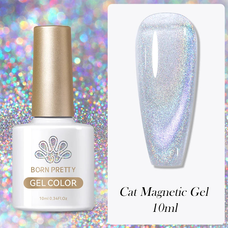 Vernis à ongles magnétique gel BORN PRETTY 10 ml Argent Clair de Couleur Chat - Accessoires pour les ongles - Vernis semi-permanent pour ongles d'automne et d'hiver
