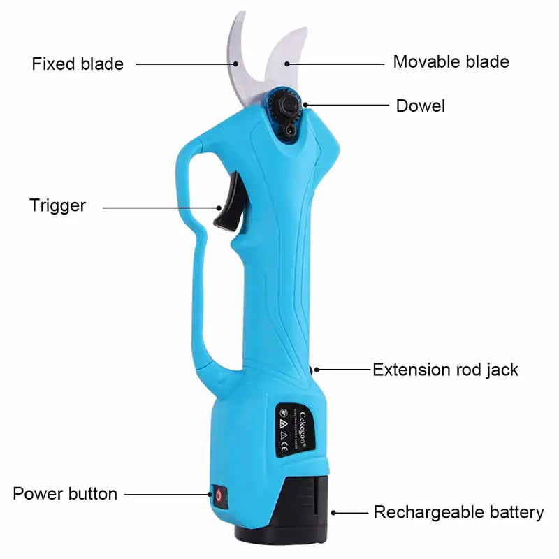 Sécateur électrique, diamètre de coupe maximal de 2,5 cm, ciseaux de jardinage efficaces, batterie rechargeable SC-8603