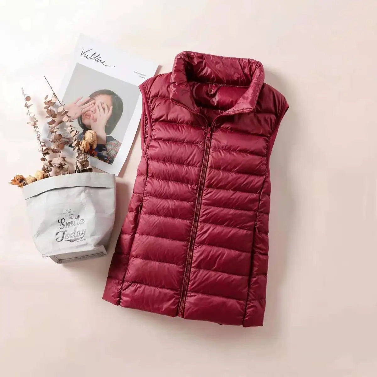 Gilet en duvet Ultra léger pour femmes, veste sans manches, Slim, Portable, léger, coupe-vent, nouvelle collection 2024
