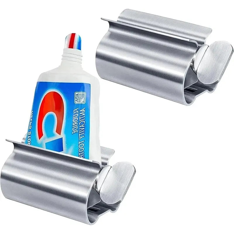 1 rouleau essoreur rotatif en acier inoxydable pour pommades, cosmétiques, accessoires de salle de bain, presse-tube de dentifrice