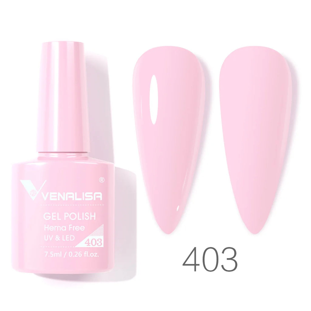Vernis à ongles gel Venalisa 7,5 ml SANS HEMA, semi-permanent, UV/LED, couvrance totale, texture ultra-douce, manucure sublime