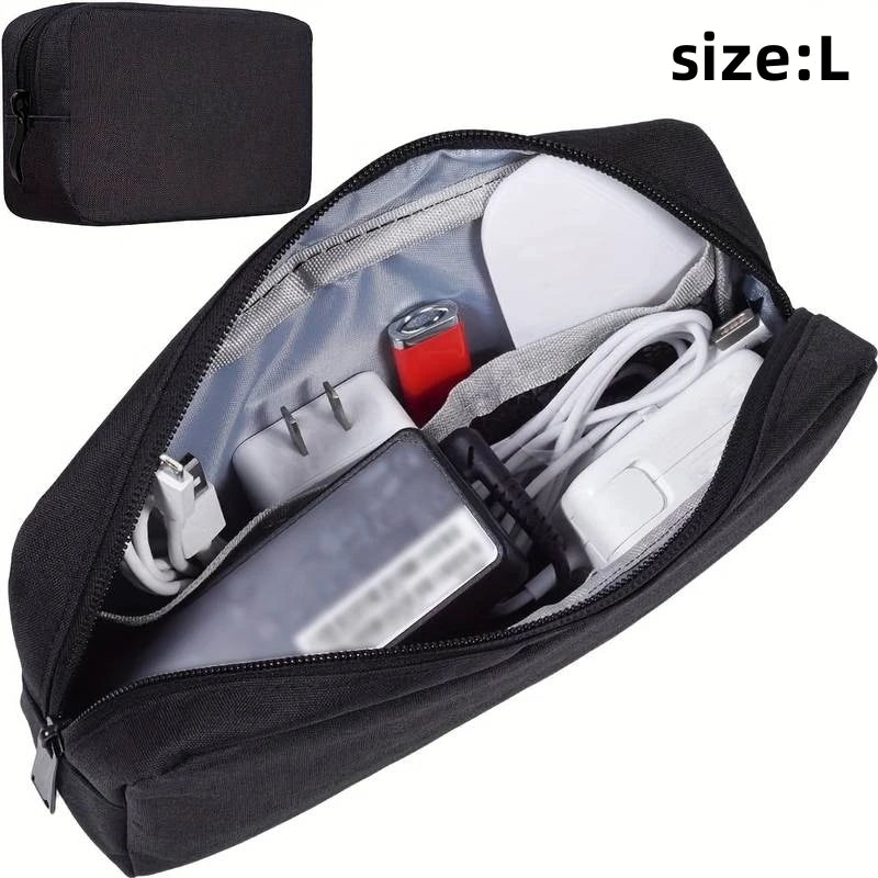 Sacoche de rangement pour câbles et cordons, sac de voyage pour petits appareils électroniques, sac de rangement pour cartes SD et batteries externes