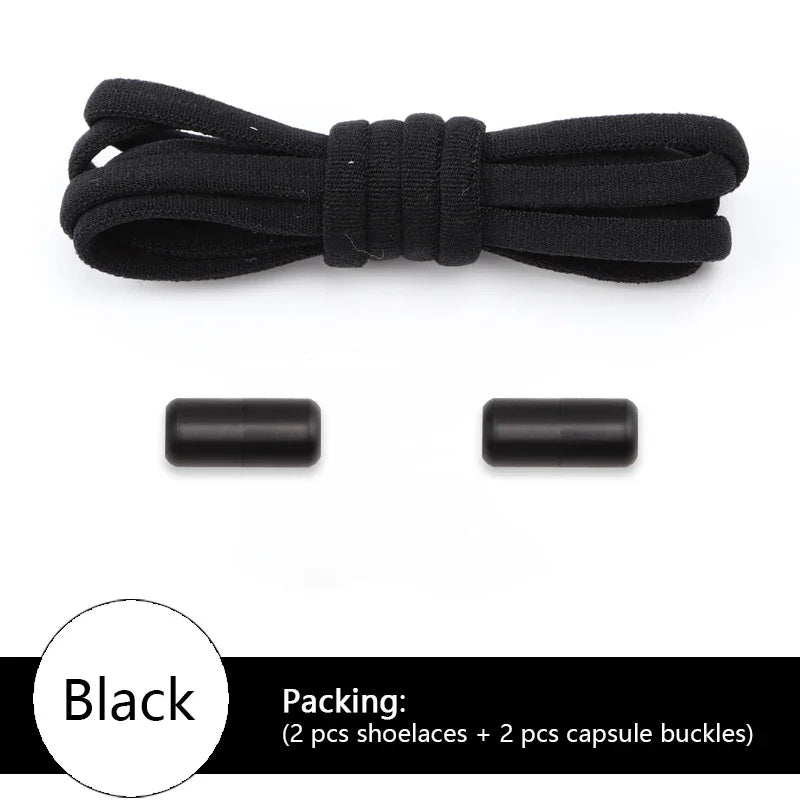 NOUVELLES Options colorées lacets élastiques baskets sans cravate lacet pour sport lacets ronds sans attaches enfants adultes chaussures accessoires