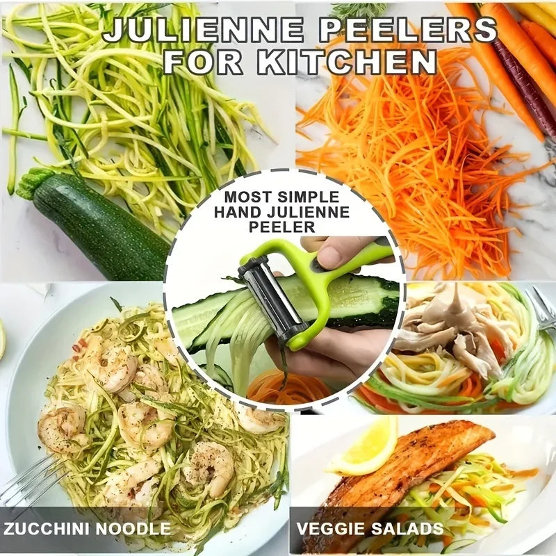 Éplucheur rotatif 3 en 1 pour fruits, légumes, chou, salade, carottes, pommes de terre, râpe multifonction pour cuisine, éplucheur julienne