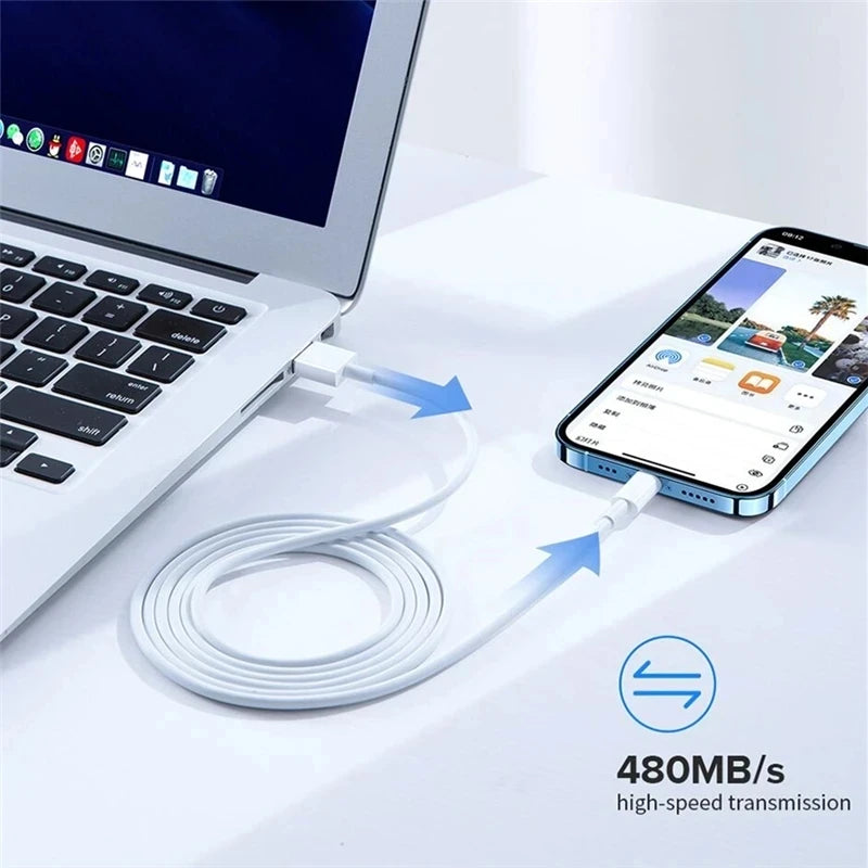 FASO – câble de chargement USB de qualité, pour iPhone 14 8 7 6S Plus 13 12 Pro XS Max XR SE, cordon de charge rapide, ligne de synchronisation de données, 1m 2m 3m