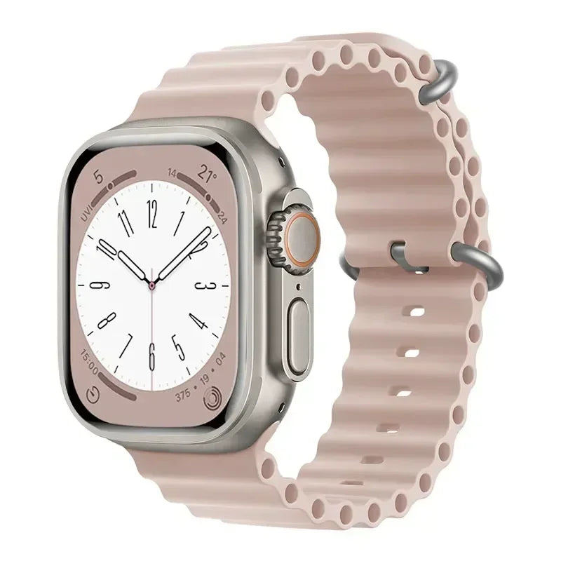Bracelet océan en Silicone pour bracelets de montre Apple 45mm 46mm 40mm Ultra 2 49mm 44mm 41mm 38-42mm bracelet de sport série 10 9 8 7 6 5 4 SE