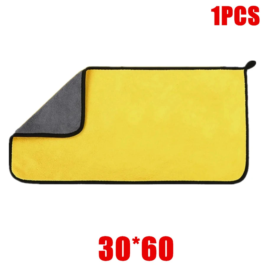 Serviette de lavage de voiture Ultra douce, chiffon d'entretien de voiture en microfibre, chiffon de séchage de nettoyage de voiture, chiffons de nettoyage à Double couche