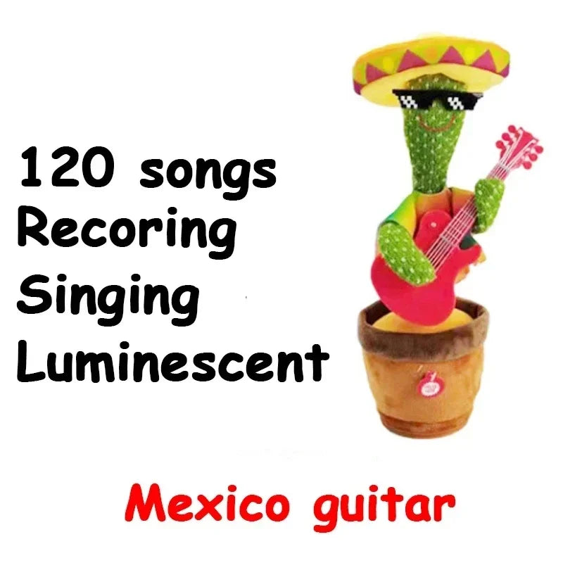 1 cactus parlant rechargeable, avec fonction d'enregistrement et de répétition. Changeur de voix disponible en espagnol, anglais et arabe