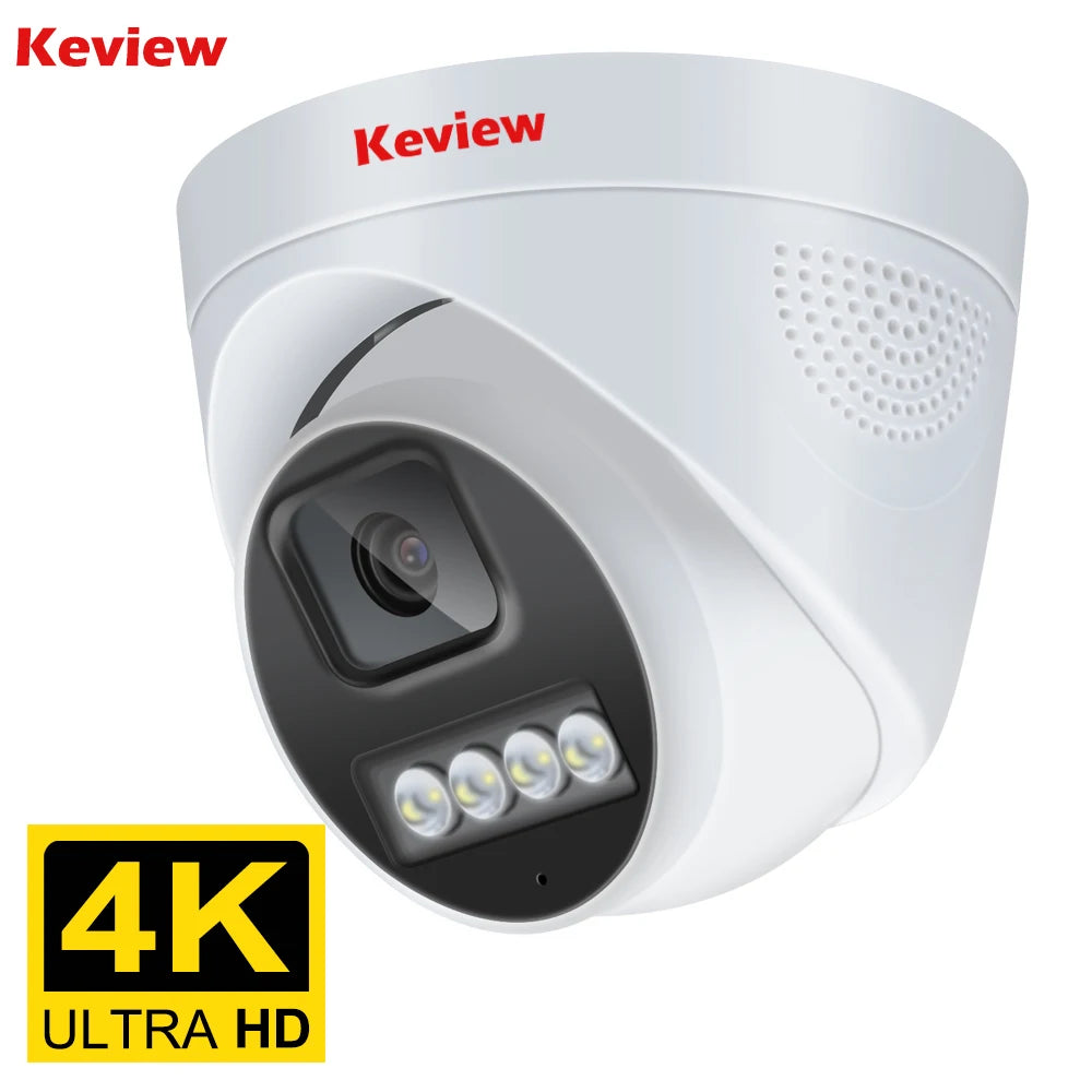 Caméra IP POE 4K 8MP, Audio H.265 Onvif, grand Angle 2.8mm, Vision nocturne couleur AI, vidéosurveillance à domicile, sécurité