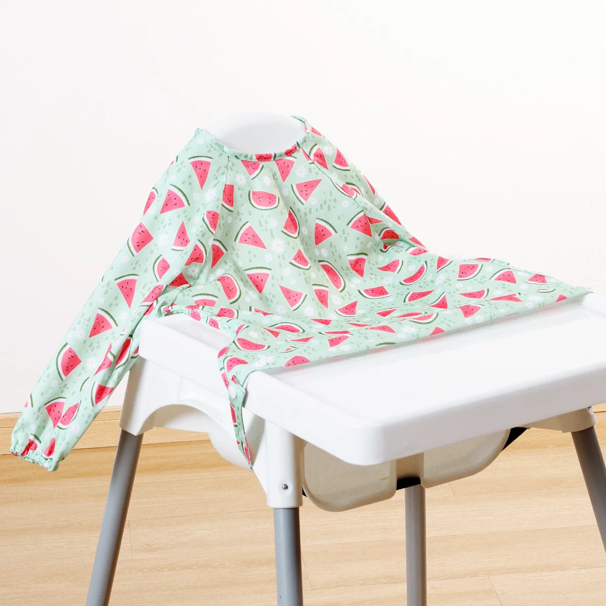 Elinfant 1PC Waterproof Long Sleeve Feeding Bibs With Pocket,Washable Coverall Baby Bibs Aprons,Highchair and Table Attachable