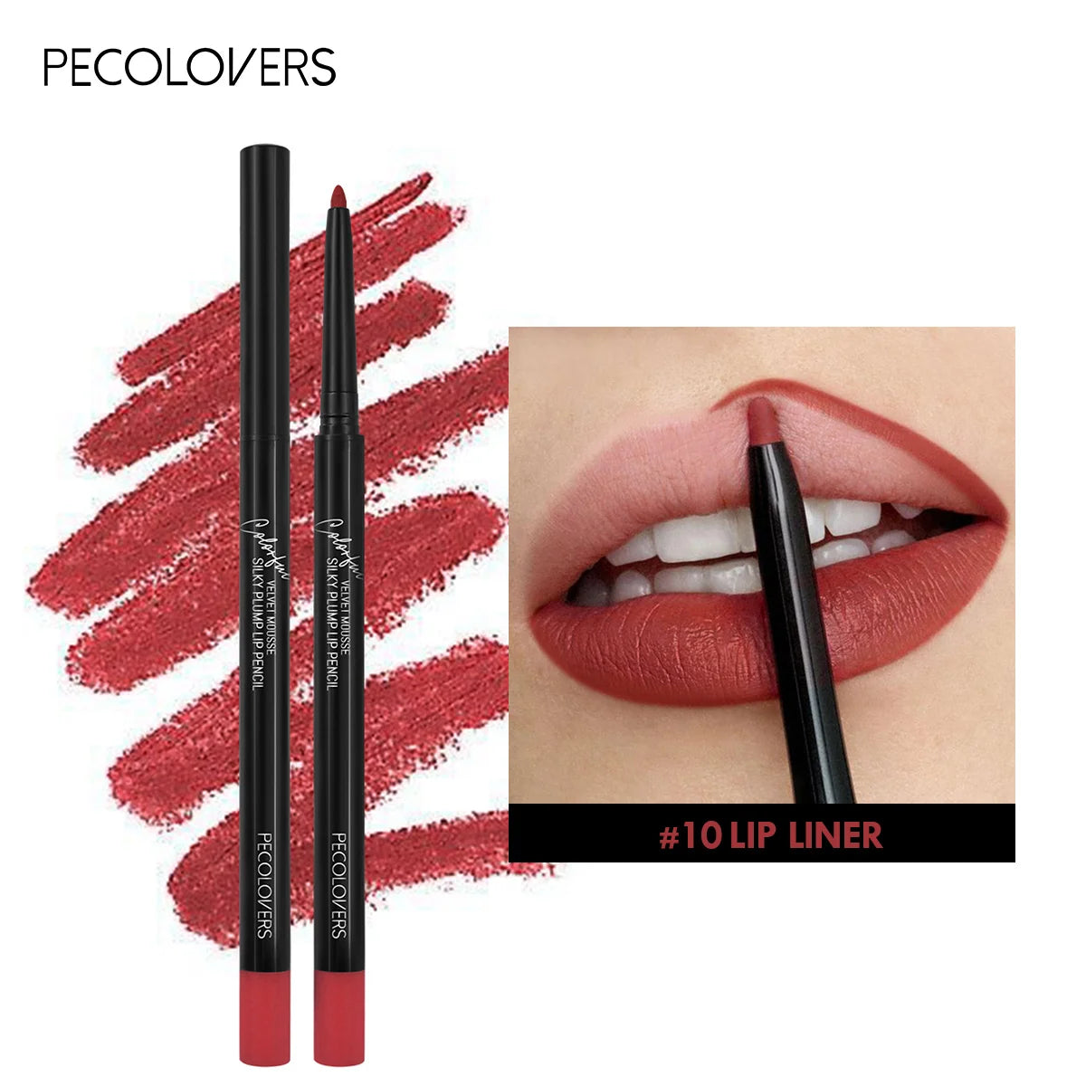 Crayon à lèvres mat waterproof, rouge contour des lèvres, longue tenue, sans transfert, hydratant, 12 couleurs