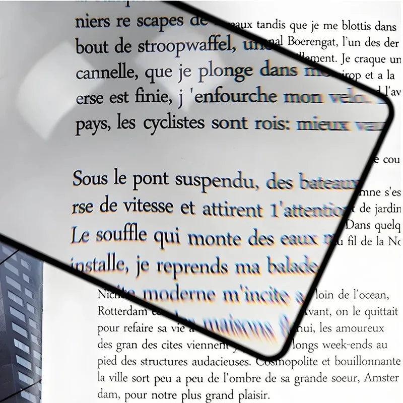 Loupe à grande feuille pleine Page, aide à la lecture, loupe de lecture