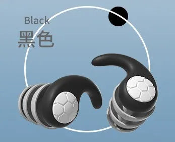 Une paire de bouchons d'oreille en silicone souple avec réduction de bruit, étanches, confortables à porter, adaptés pour dormir et nager