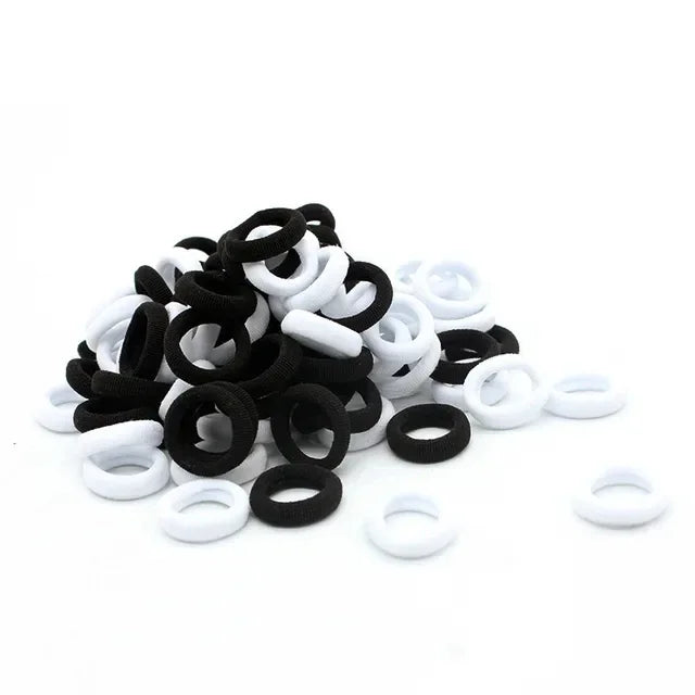 Clearance_200PCS Women Girls Colorful Nylon Elastic Hair Bands Ponytail Hold Small Hair Tie Rubber Bands Scrunchie Hair Accessor