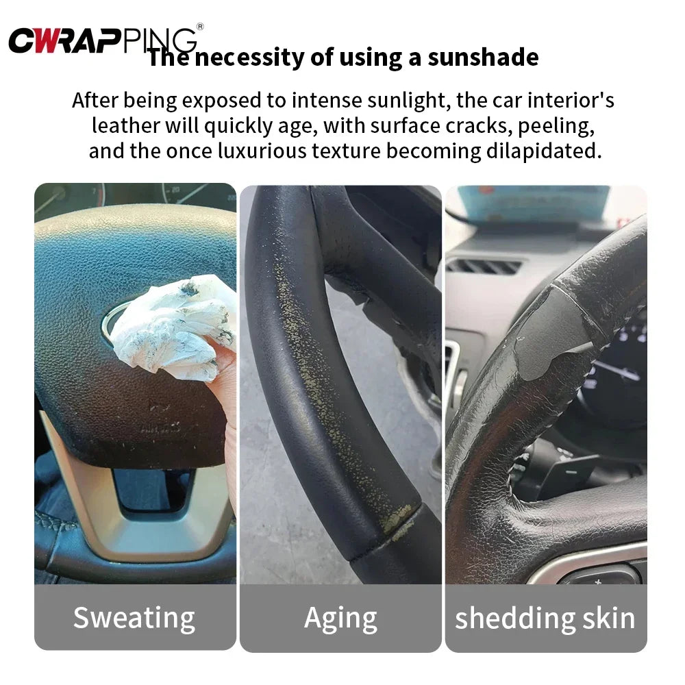 Pare-soleil de voiture, toit ouvrant, volant de voiture, Double isolation thermique, couverture de Protection, accessoires d'intérieur de voiture