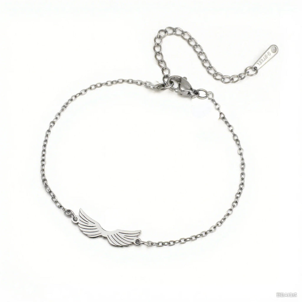 Bracelet pendentif aile d'ange Lucktune pour femme, bracelet à chaîne en acier inoxydable et perles, style Kpop tendance 2025, nouveauté bijou, cadeau de mariage