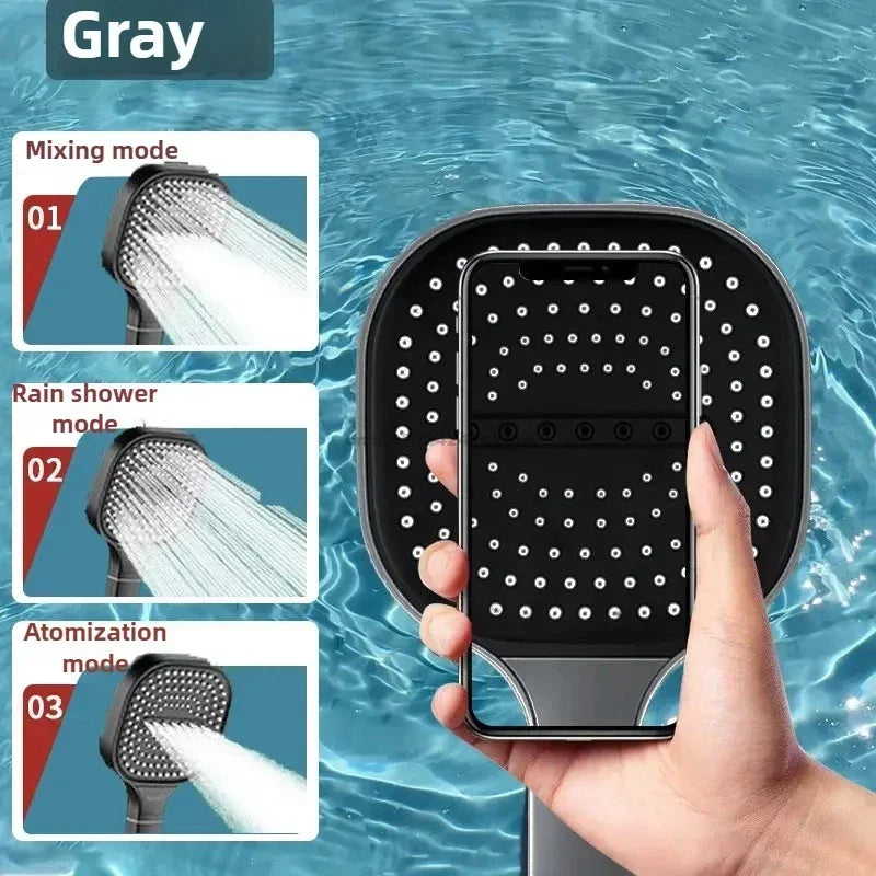 Pommeau de douche haute pression à 3 Modes, pommeau de douche à économie d'eau, pulvérisateur de Massage d'eau réglable, accessoires de salle de bain à domicile