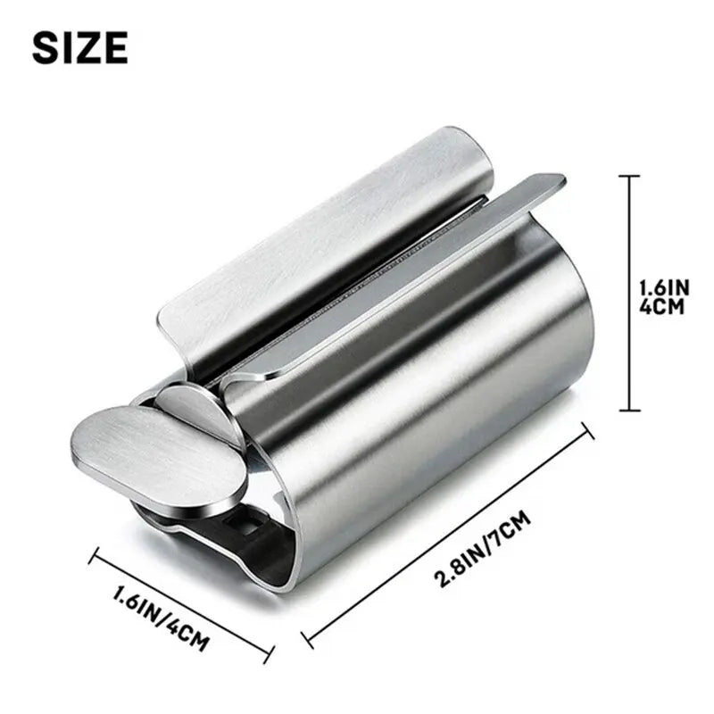 1 rouleau essoreur rotatif en acier inoxydable pour pommades, cosmétiques, accessoires de salle de bain, presse-tube de dentifrice