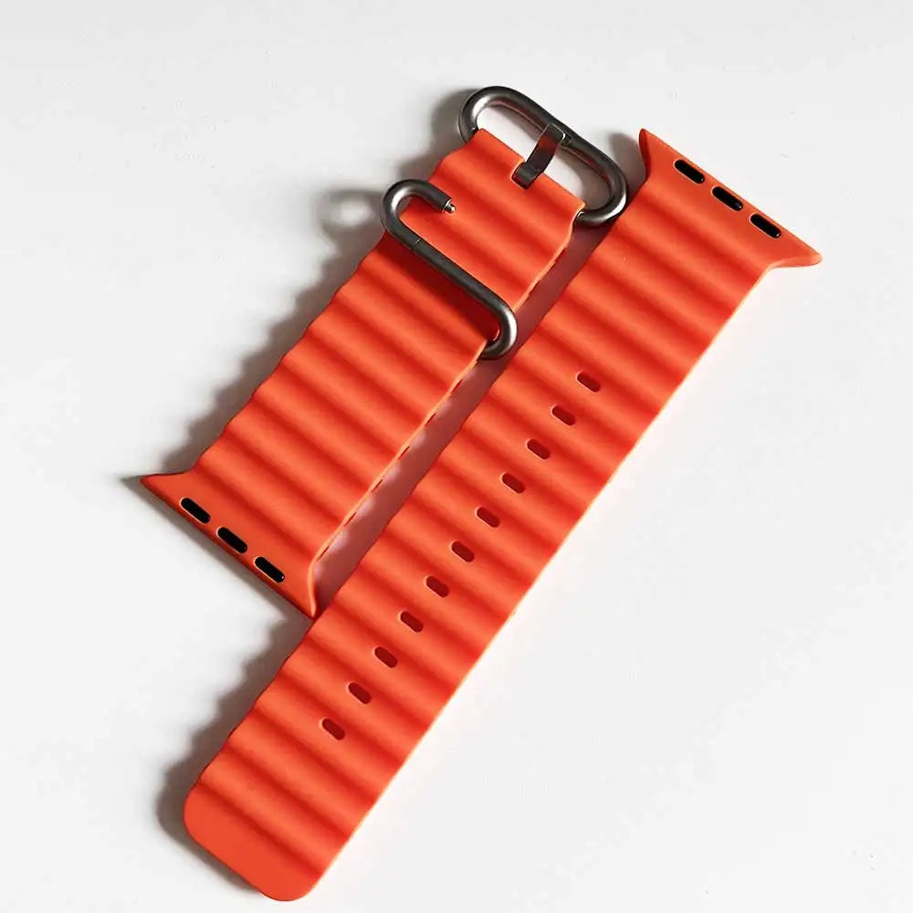 Bracelet océan en Silicone pour bracelets de montre Apple 45mm 46mm 40mm Ultra 2 49mm 44mm 41mm 38-42mm bracelet de sport série 10 9 8 7 6 5 4 SE