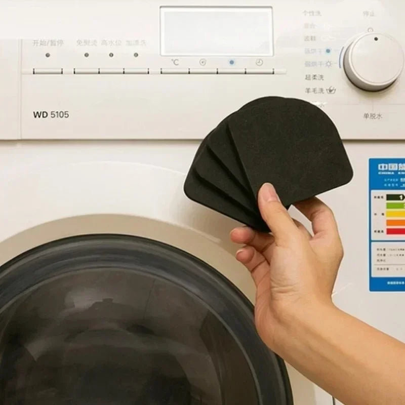Ensemble de 4 patins anti-vibrations antidérapants et résistants aux chocs pour lave-linge et réfrigérateur, avec pieds stabilisateurs pour appareils électroménagers.