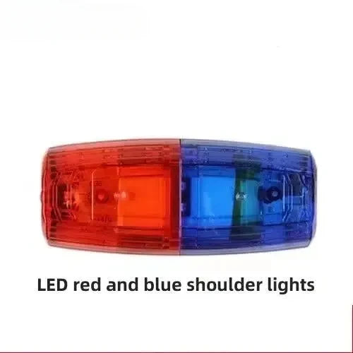 Rouge bleu LED épaule voyant d'avertissement Police épaule pince lumière assainissement travailleur Signal lampe stroboscopique sécurité patrouille alarme Flash