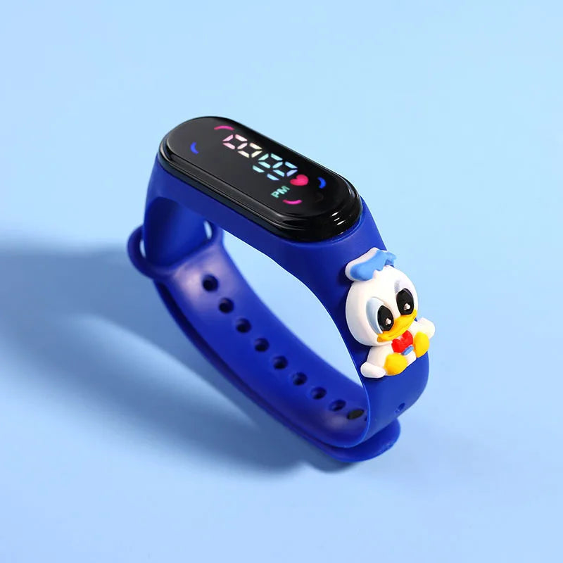 Disney Fashion Mickey Children Watches For Girls Electronic Bracelet Sports Touch LED  Doll Kids Watch Women Waterproof Clock