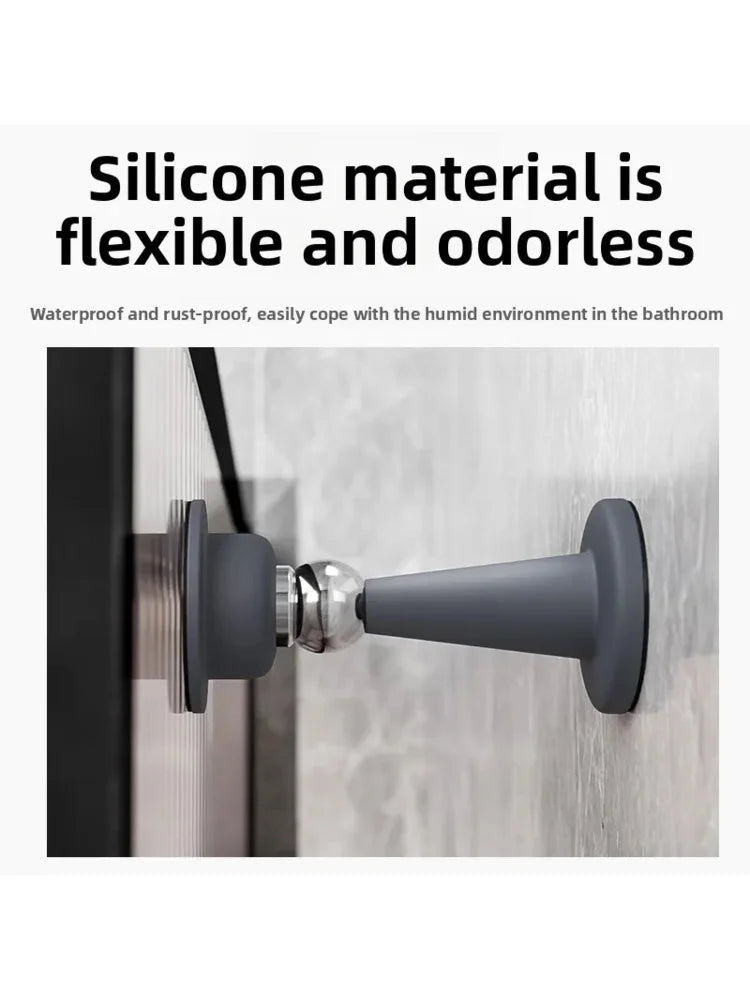 No-drill door stopper for room bedroom door fixed wall protection anti-collision household silicone strong suction floor stopper