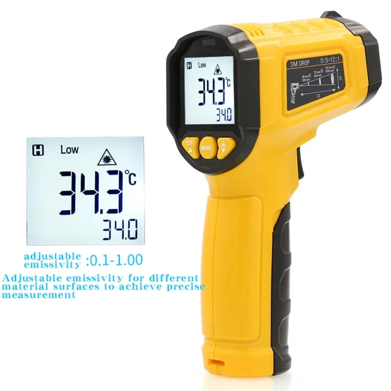 TS380 Infrared Non-Contact Thermometer Handheld Industrial High-Precision Electronic Temperature Gauge TS600