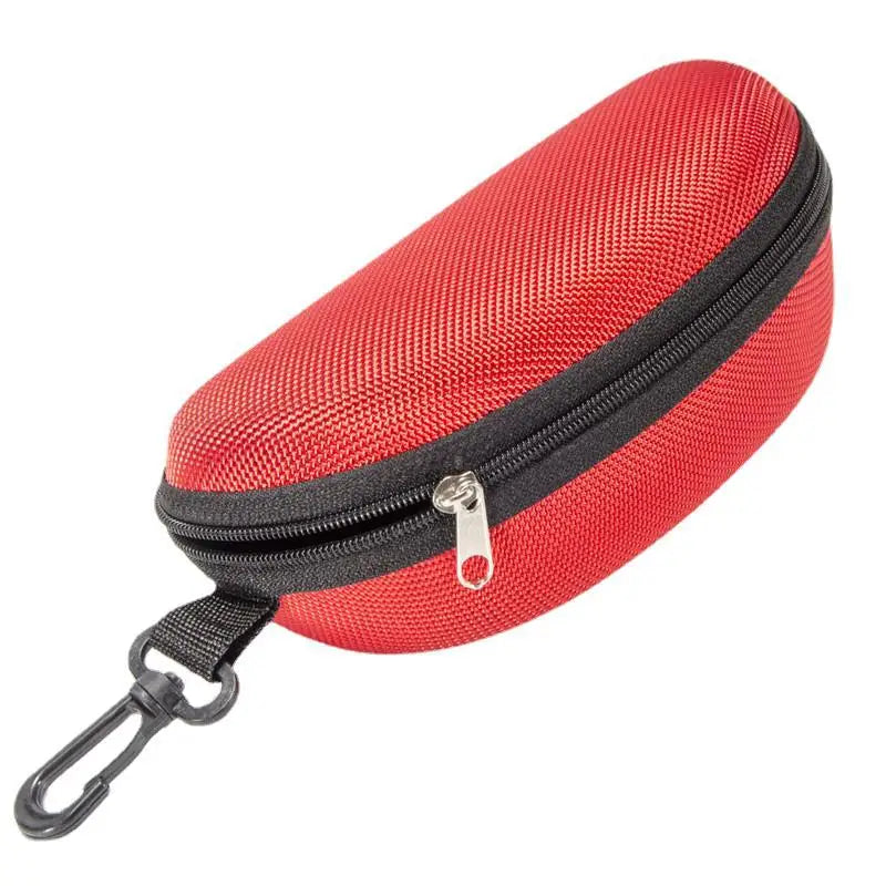 Étui à lunettes de soleil Portable, 1 pièce, protecteur en tissu Oxford dur EVA, étui à lunettes à fermeture éclair avec mousqueton, accessoires pour lunettes unisexes