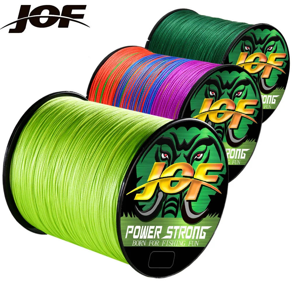 Ligne de pêche JOF 4 brins 300/100 m tressée en PE, ligne de pêche résistante multifilament durable, outil