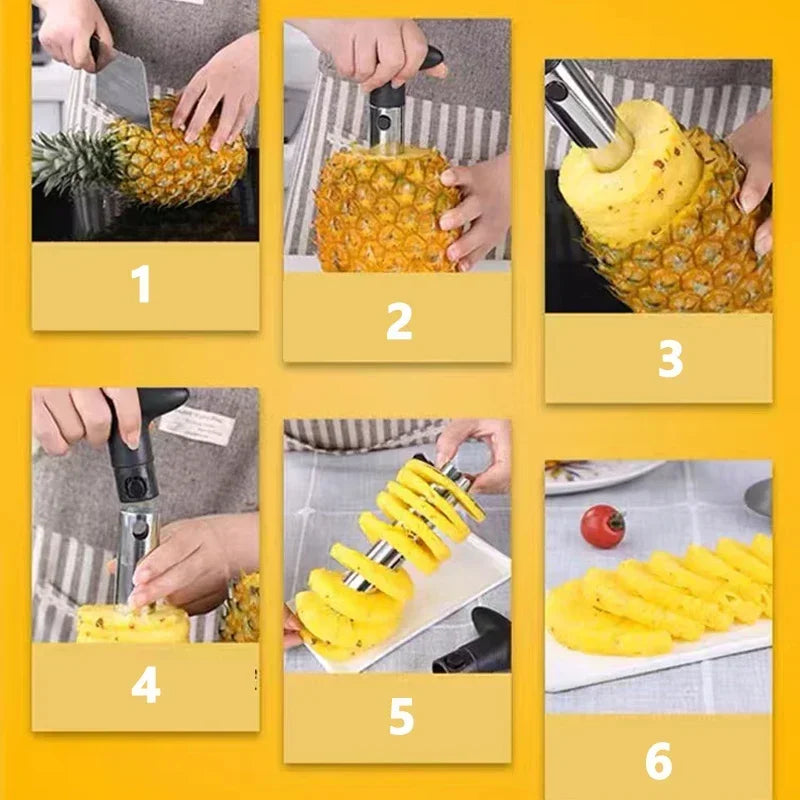Trancheuse à ananas, éplucheuse, coupe-ananas, couteau d'office, ustensiles de cuisine en acier inoxydable, accessoires et gadgets de cuisine